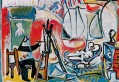 der Künstler und sein Modell L artiste et son modèle IV 1963 kubistisch